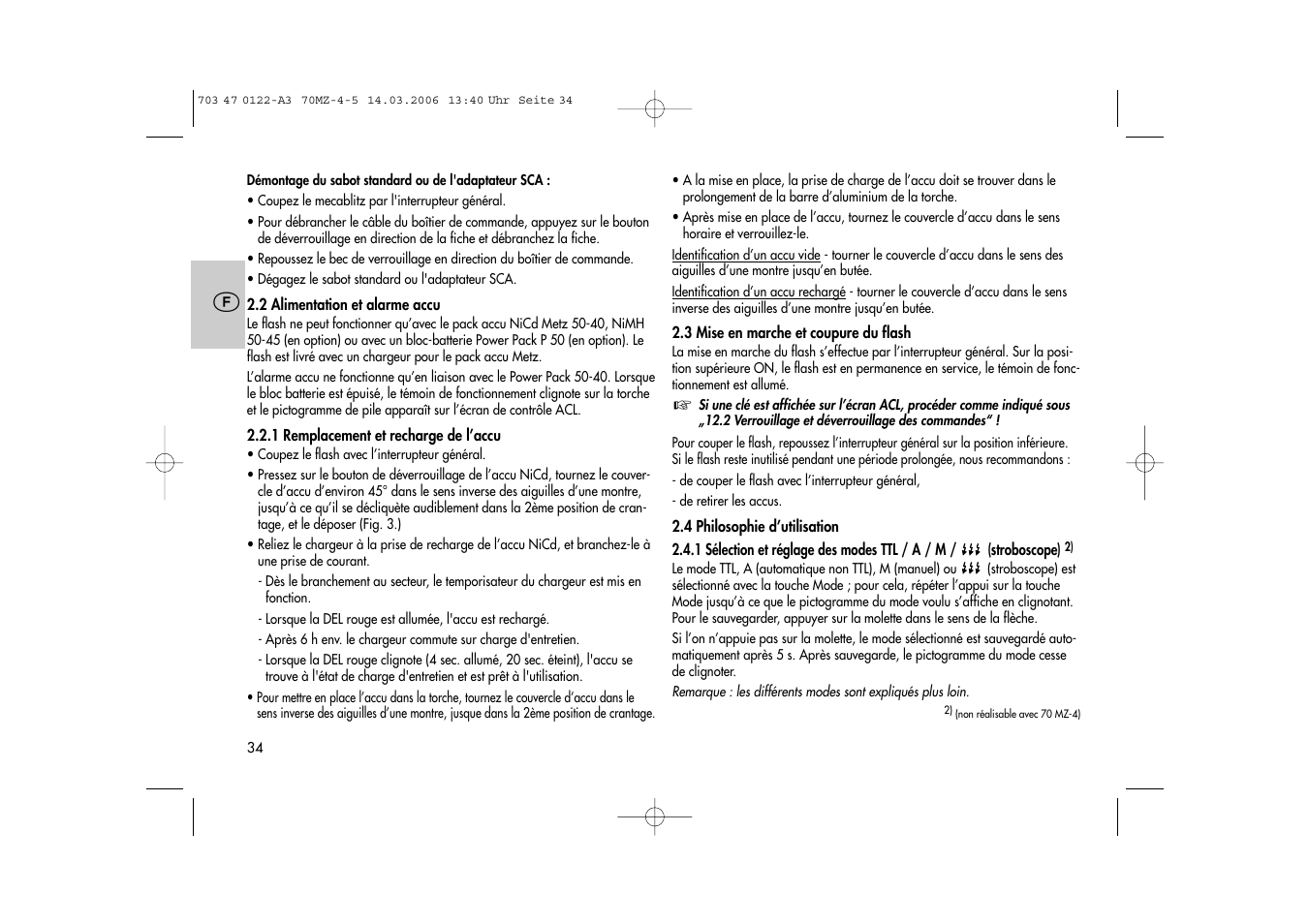 Metz 70 MZ-4/5 User Manual | Page 34 / 180