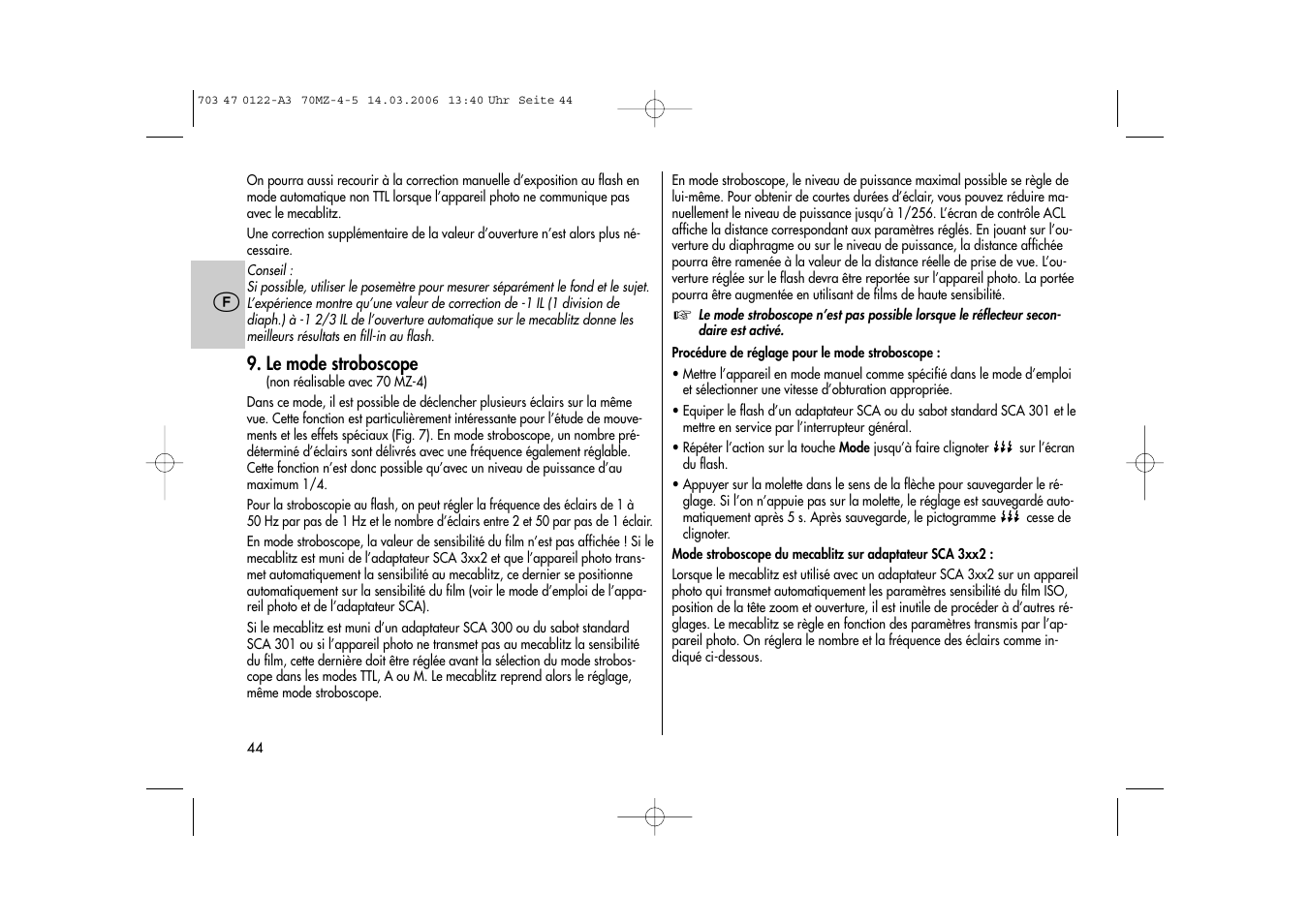 Metz 70 MZ-4/5 User Manual | Page 44 / 180