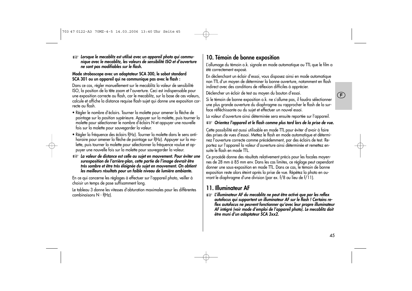 Metz 70 MZ-4/5 User Manual | Page 45 / 180