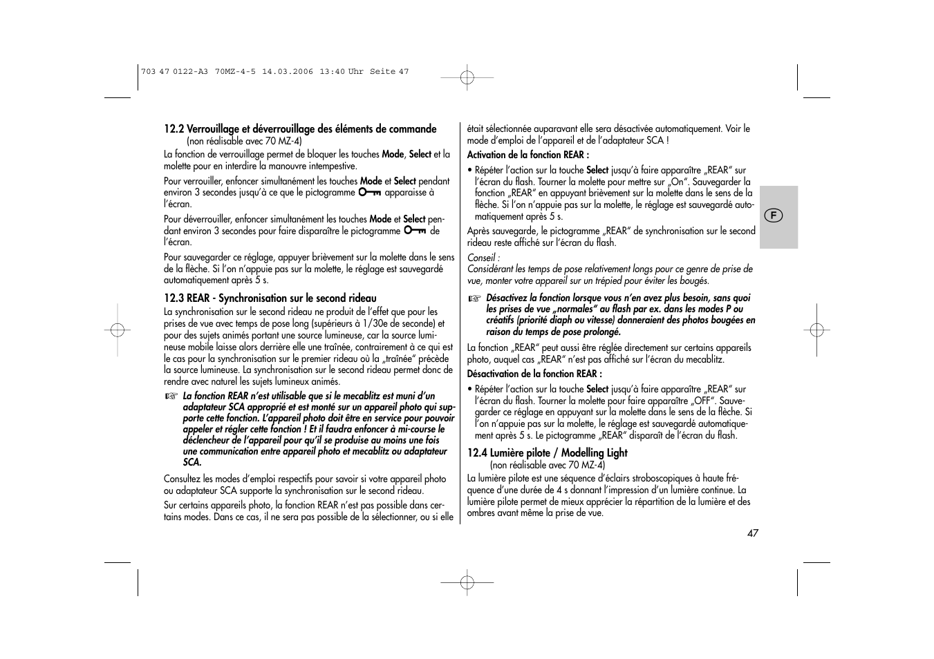 Metz 70 MZ-4/5 User Manual | Page 47 / 180