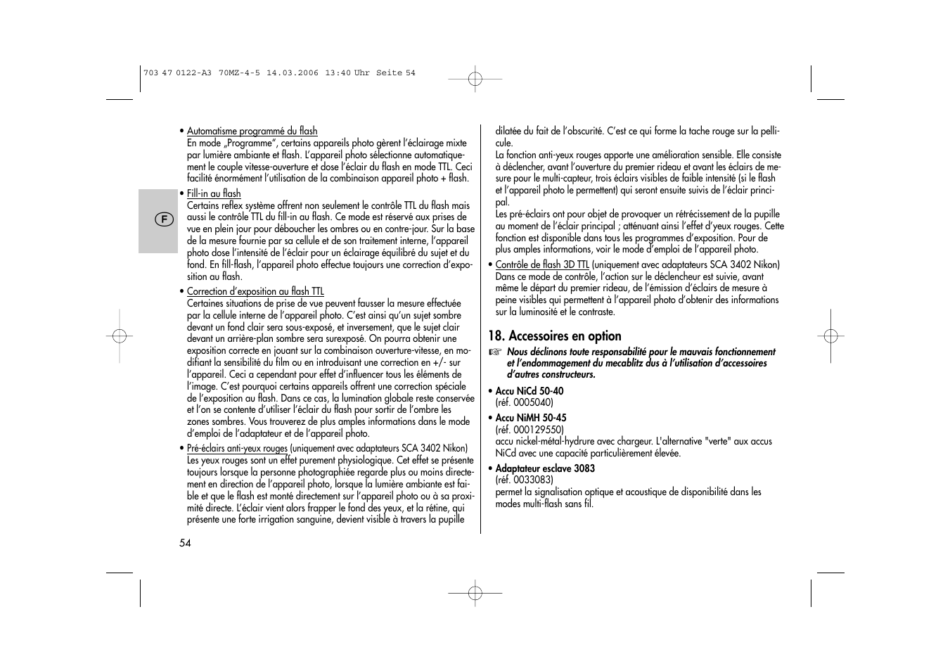 Metz 70 MZ-4/5 User Manual | Page 54 / 180