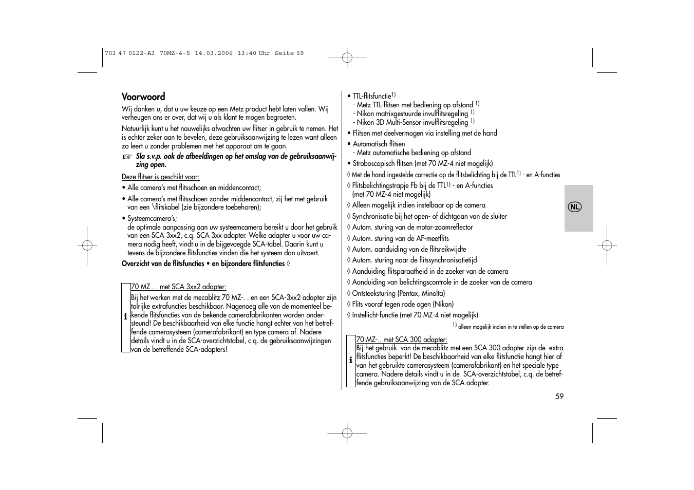 Metz 70 MZ-4/5 User Manual | Page 59 / 180