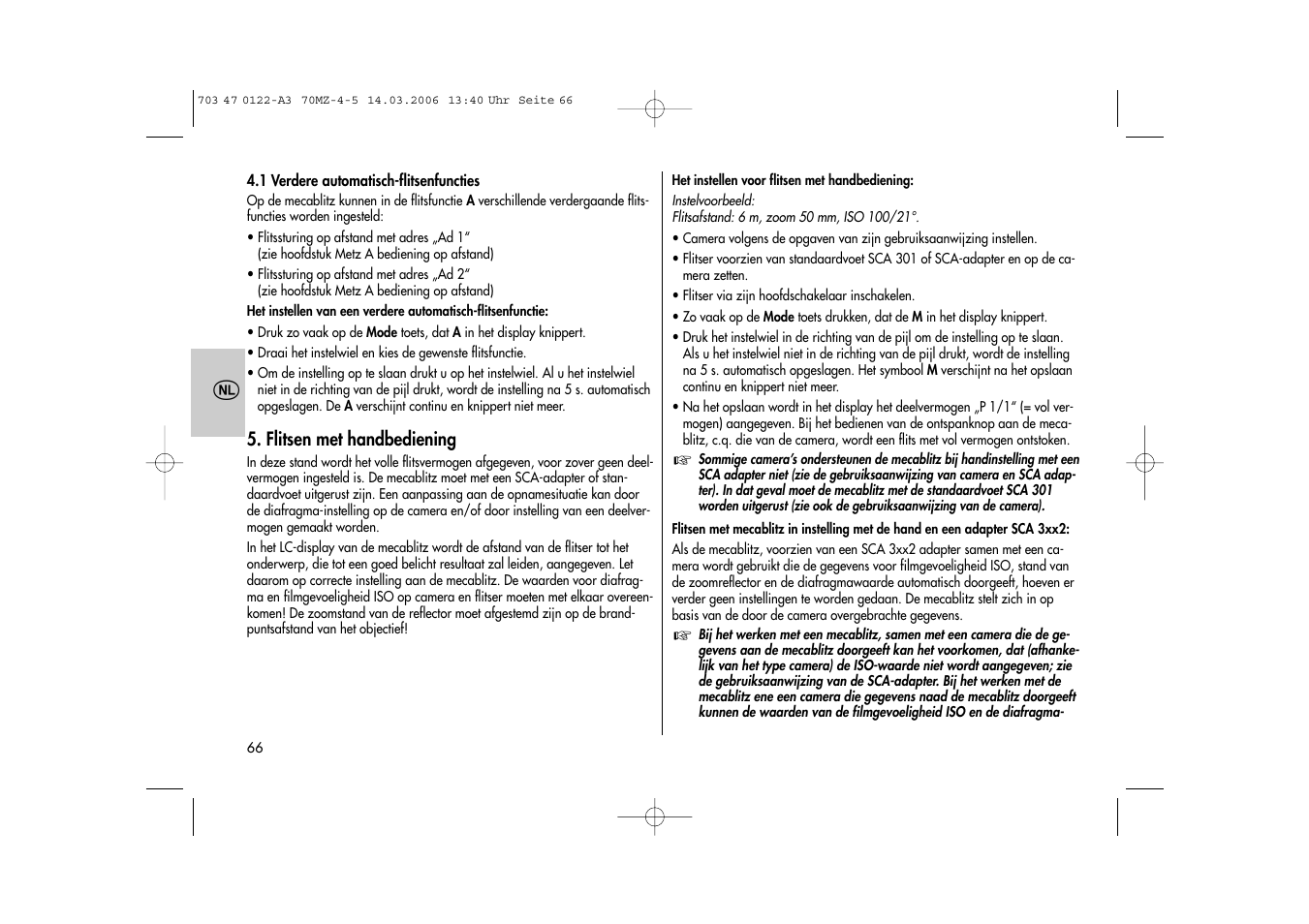 Metz 70 MZ-4/5 User Manual | Page 66 / 180