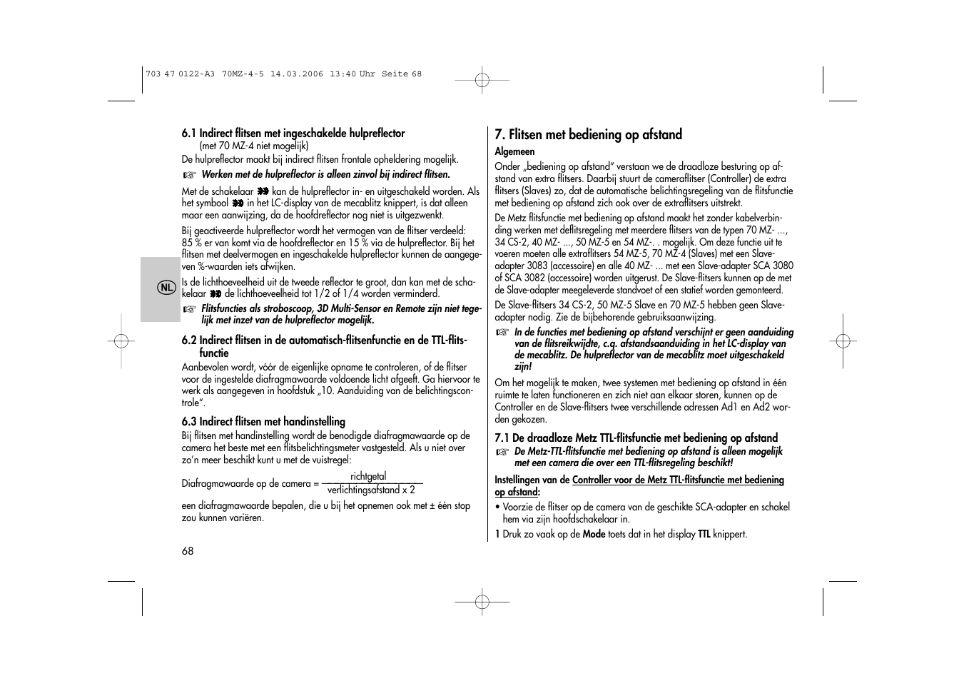 Metz 70 MZ-4/5 User Manual | Page 68 / 180