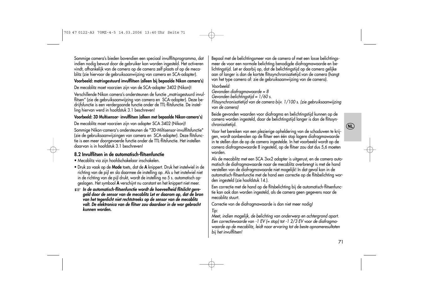 Metz 70 MZ-4/5 User Manual | Page 71 / 180