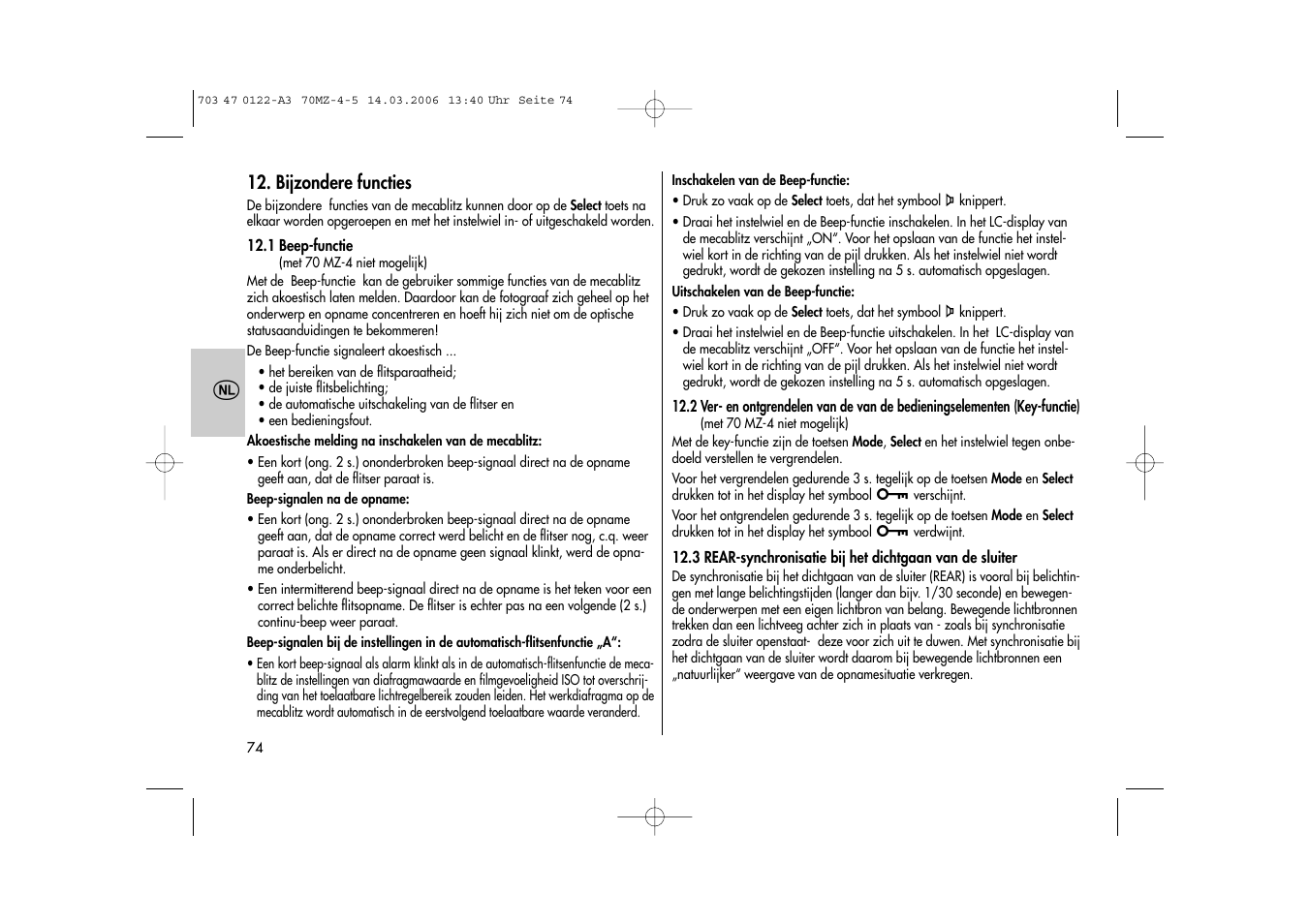 Metz 70 MZ-4/5 User Manual | Page 74 / 180