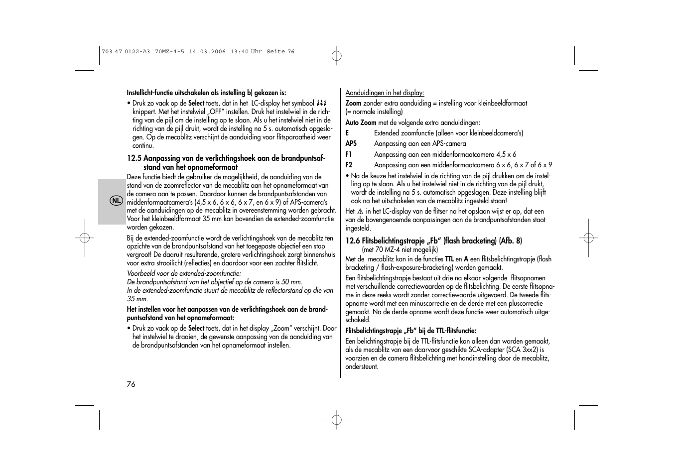 Metz 70 MZ-4/5 User Manual | Page 76 / 180