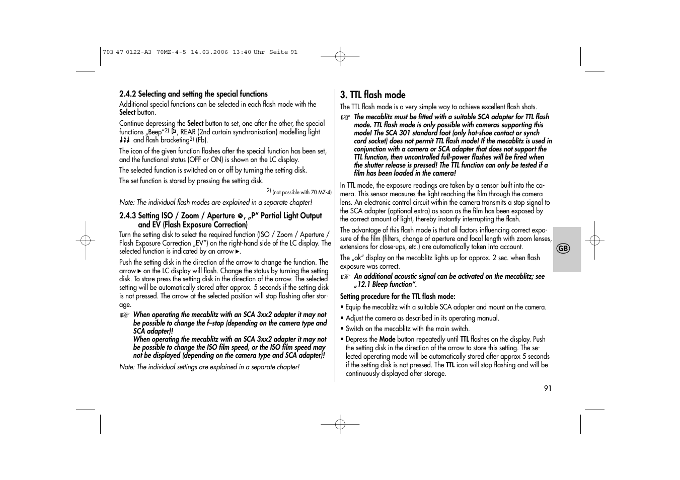 Metz 70 MZ-4/5 User Manual | Page 91 / 180
