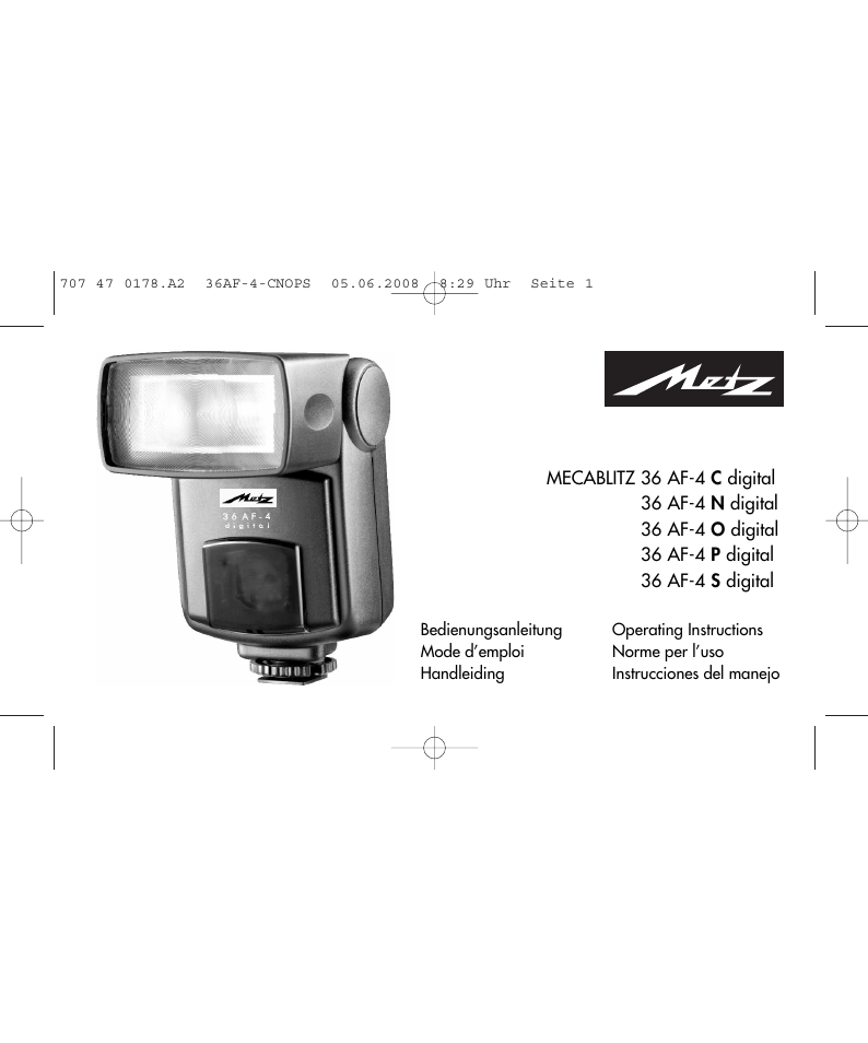 Metz 36 AF-4 O User Manual | 140 pages