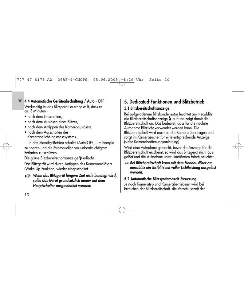 Metz 36 AF-4 O User Manual | Page 10 / 140