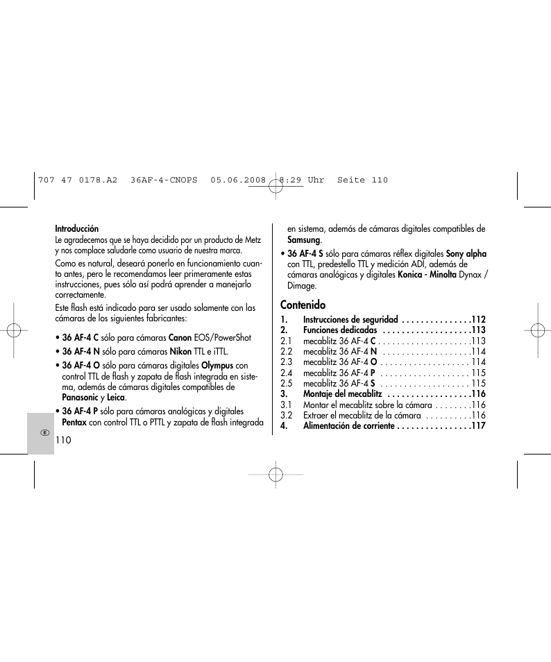 Metz 36 AF-4 O User Manual | Page 110 / 140