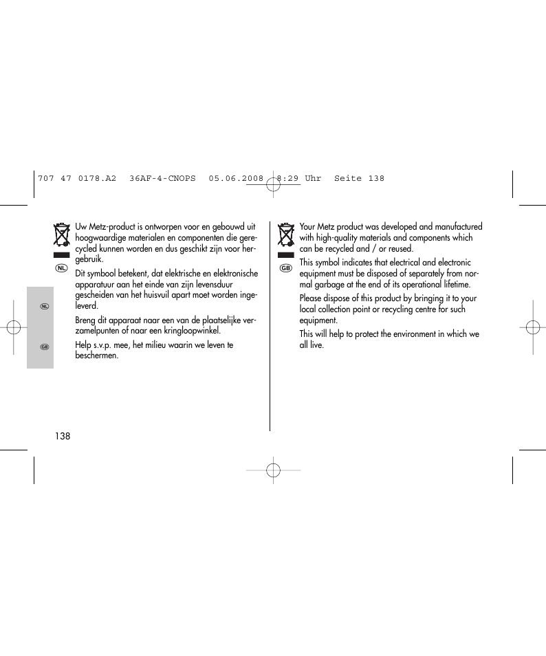 Metz 36 AF-4 O User Manual | Page 138 / 140