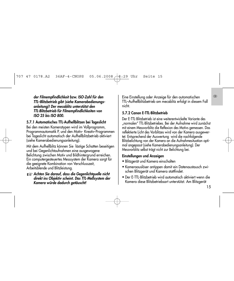 Metz 36 AF-4 O User Manual | Page 15 / 140