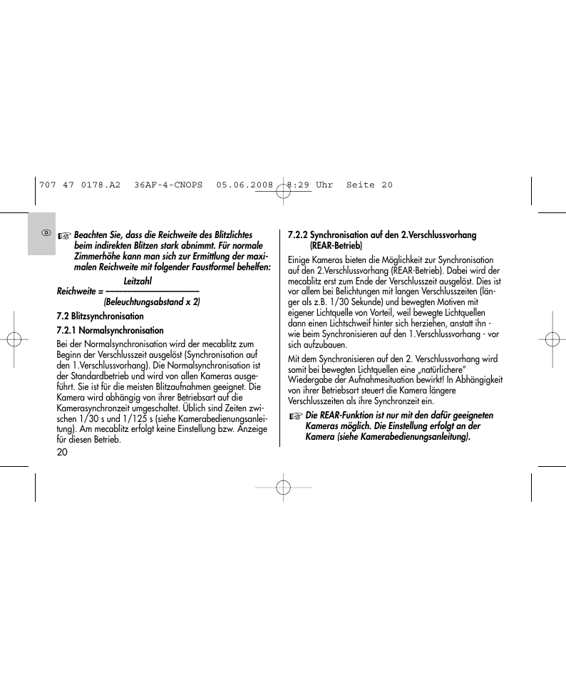 Metz 36 AF-4 O User Manual | Page 20 / 140