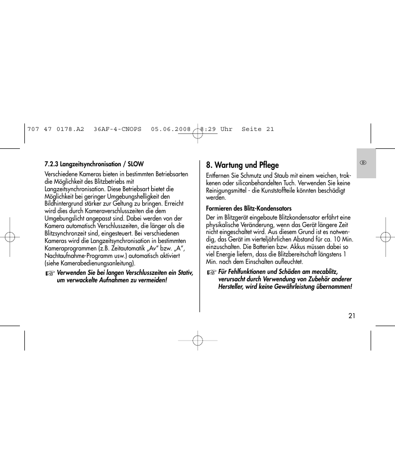 Metz 36 AF-4 O User Manual | Page 21 / 140