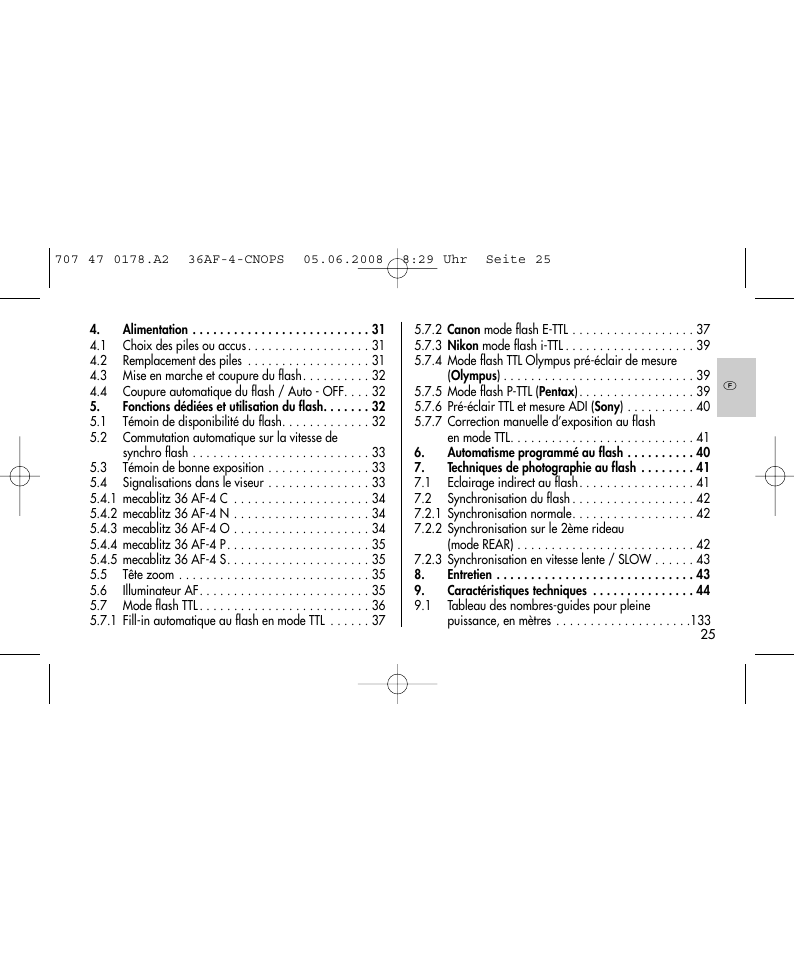 Metz 36 AF-4 O User Manual | Page 25 / 140