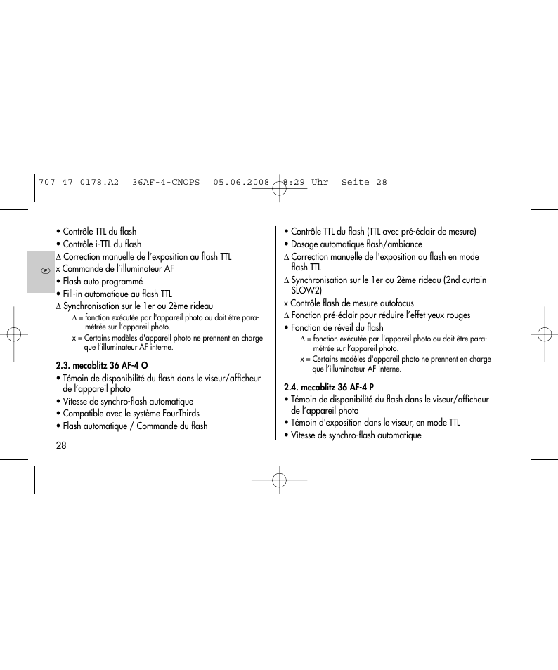 Metz 36 AF-4 O User Manual | Page 28 / 140