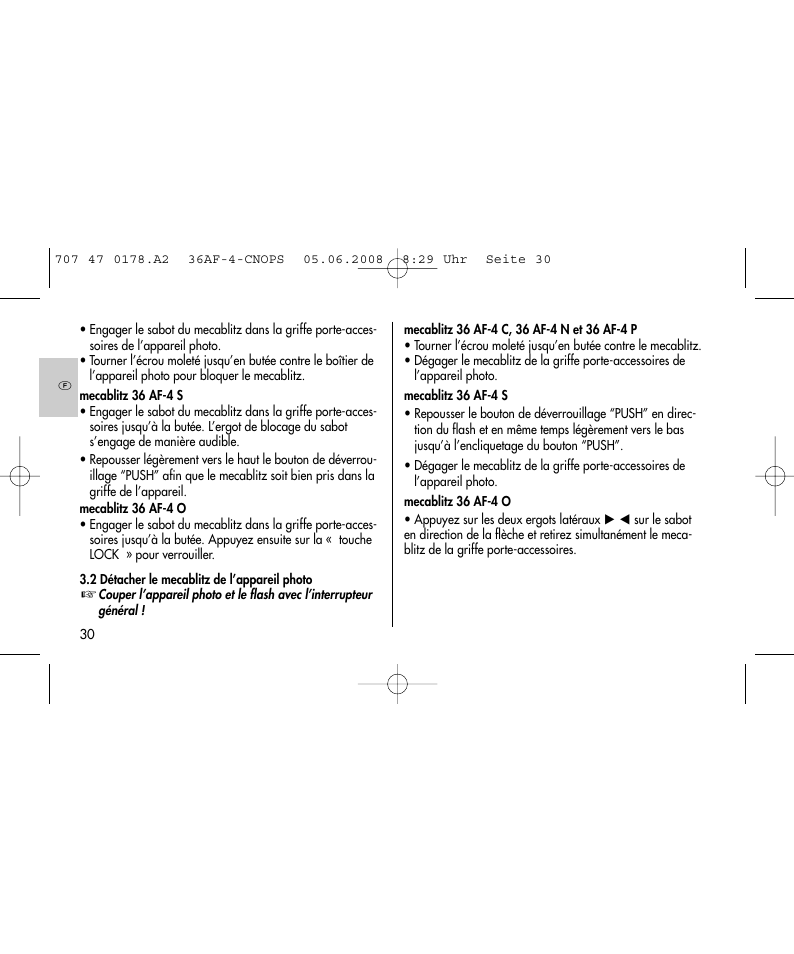 Metz 36 AF-4 O User Manual | Page 30 / 140