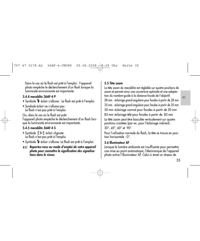 Metz 36 AF-4 O User Manual | Page 35 / 140