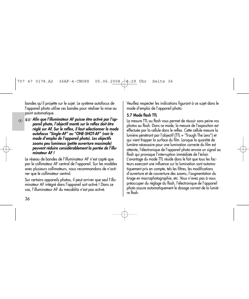 Metz 36 AF-4 O User Manual | Page 36 / 140