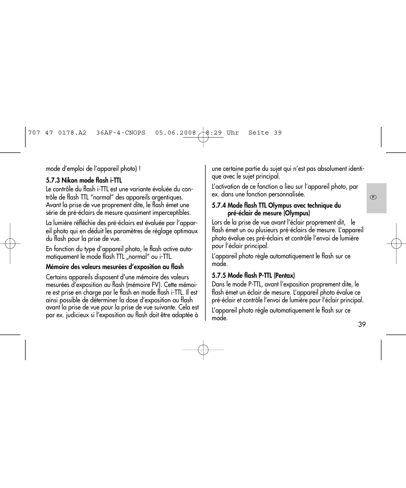 Metz 36 AF-4 O User Manual | Page 39 / 140
