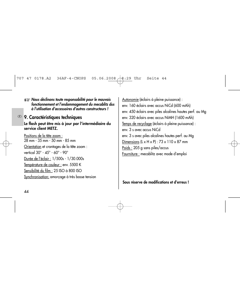 Metz 36 AF-4 O User Manual | Page 44 / 140