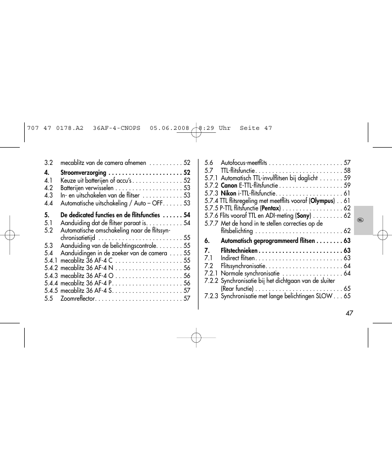 Metz 36 AF-4 O User Manual | Page 47 / 140