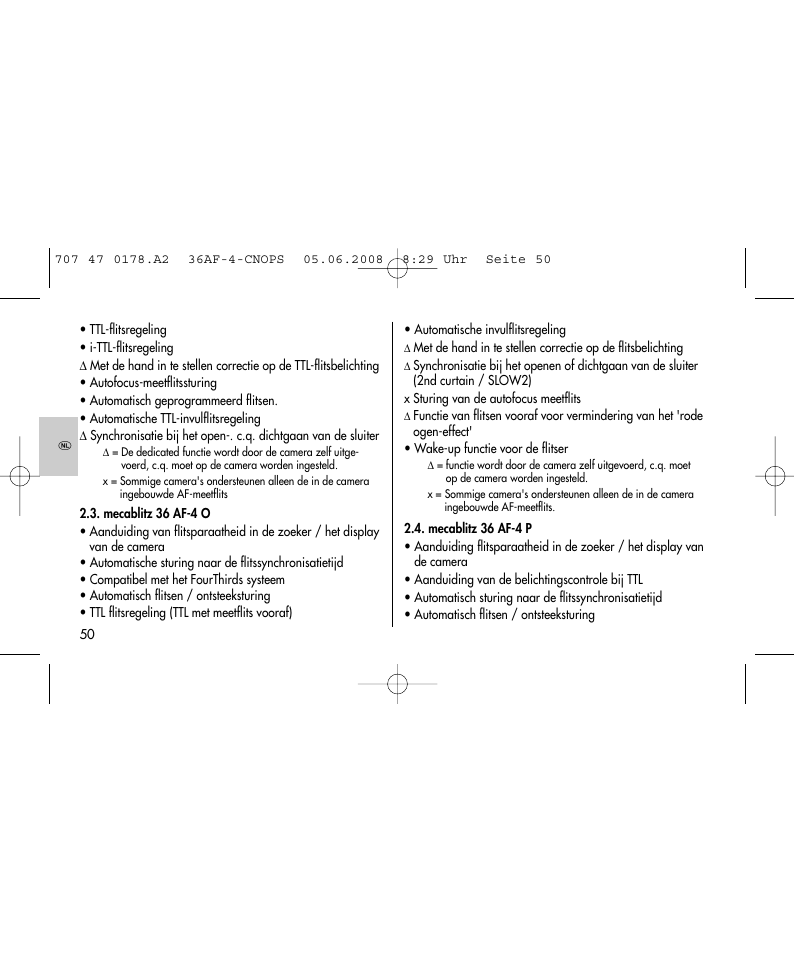 Metz 36 AF-4 O User Manual | Page 50 / 140