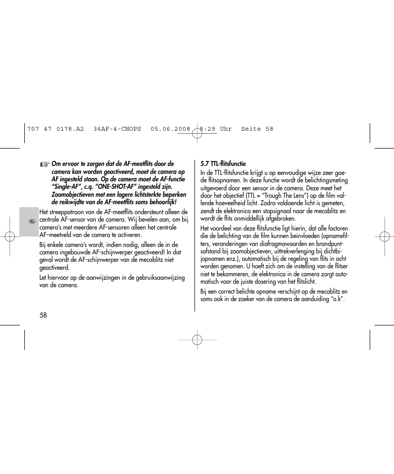 Metz 36 AF-4 O User Manual | Page 58 / 140