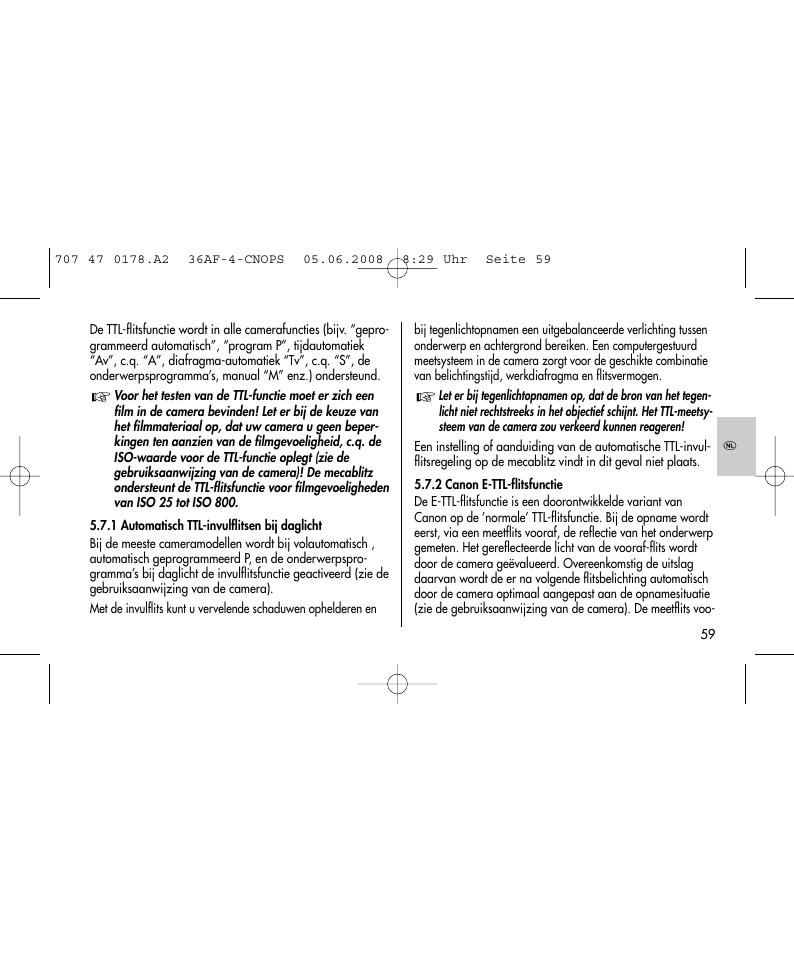 Metz 36 AF-4 O User Manual | Page 59 / 140