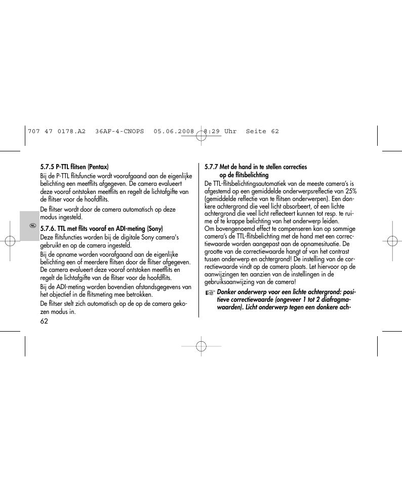 Metz 36 AF-4 O User Manual | Page 62 / 140