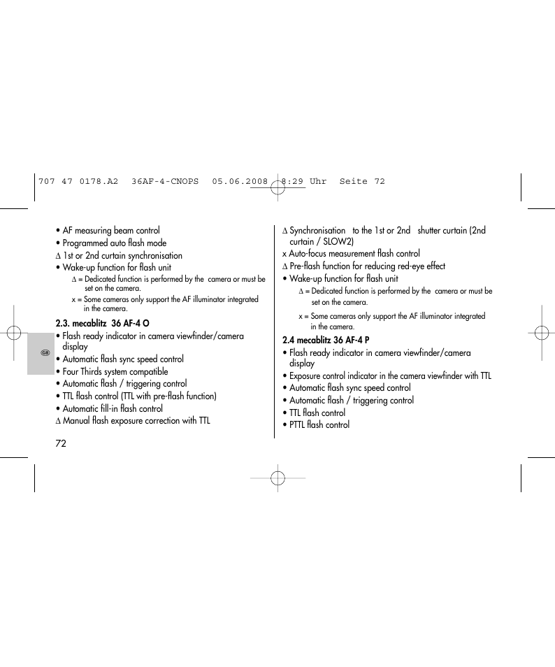 Metz 36 AF-4 O User Manual | Page 72 / 140