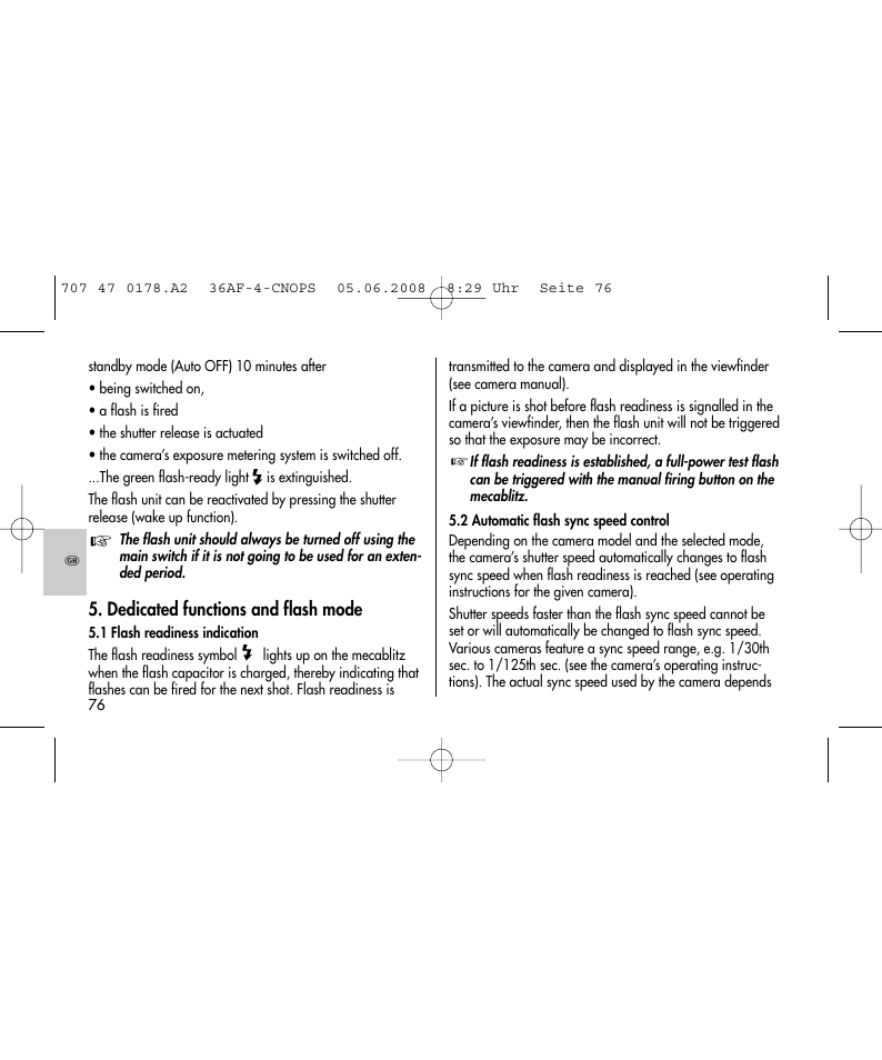 Metz 36 AF-4 O User Manual | Page 76 / 140