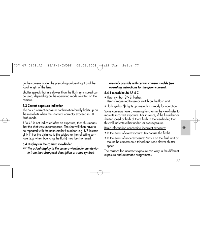 Metz 36 AF-4 O User Manual | Page 77 / 140