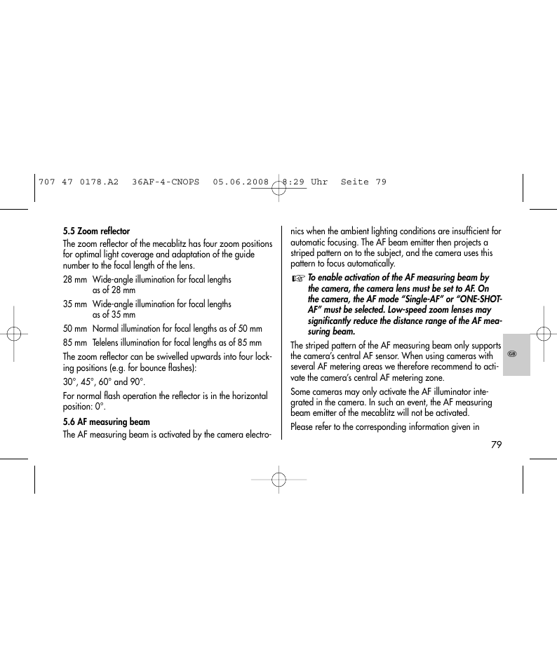 Metz 36 AF-4 O User Manual | Page 79 / 140