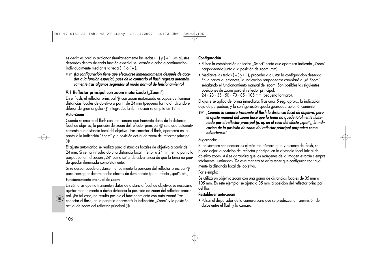 Metz 48 AF-1 User Manual | Page 106 / 124