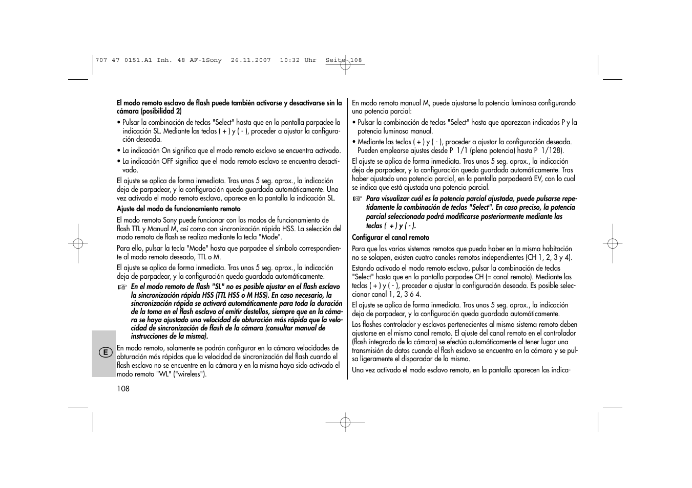 Metz 48 AF-1 User Manual | Page 108 / 124