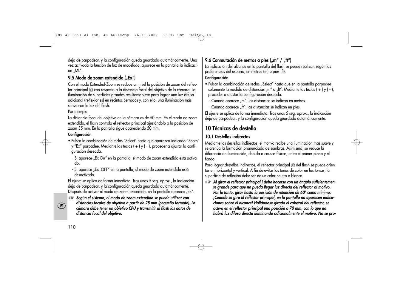 Metz 48 AF-1 User Manual | Page 110 / 124