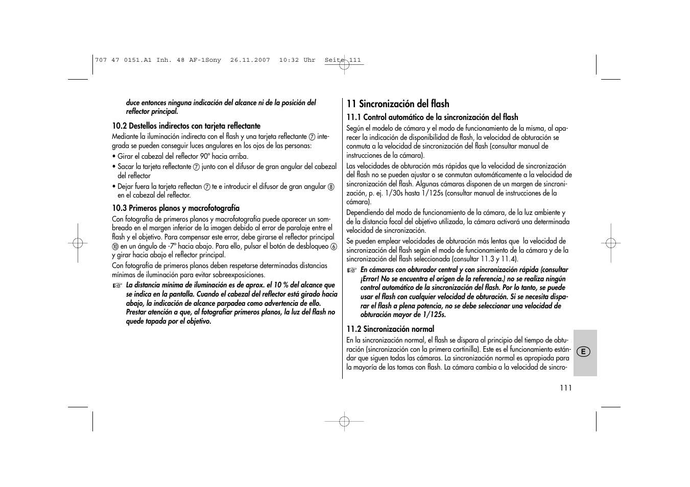 Metz 48 AF-1 User Manual | Page 111 / 124