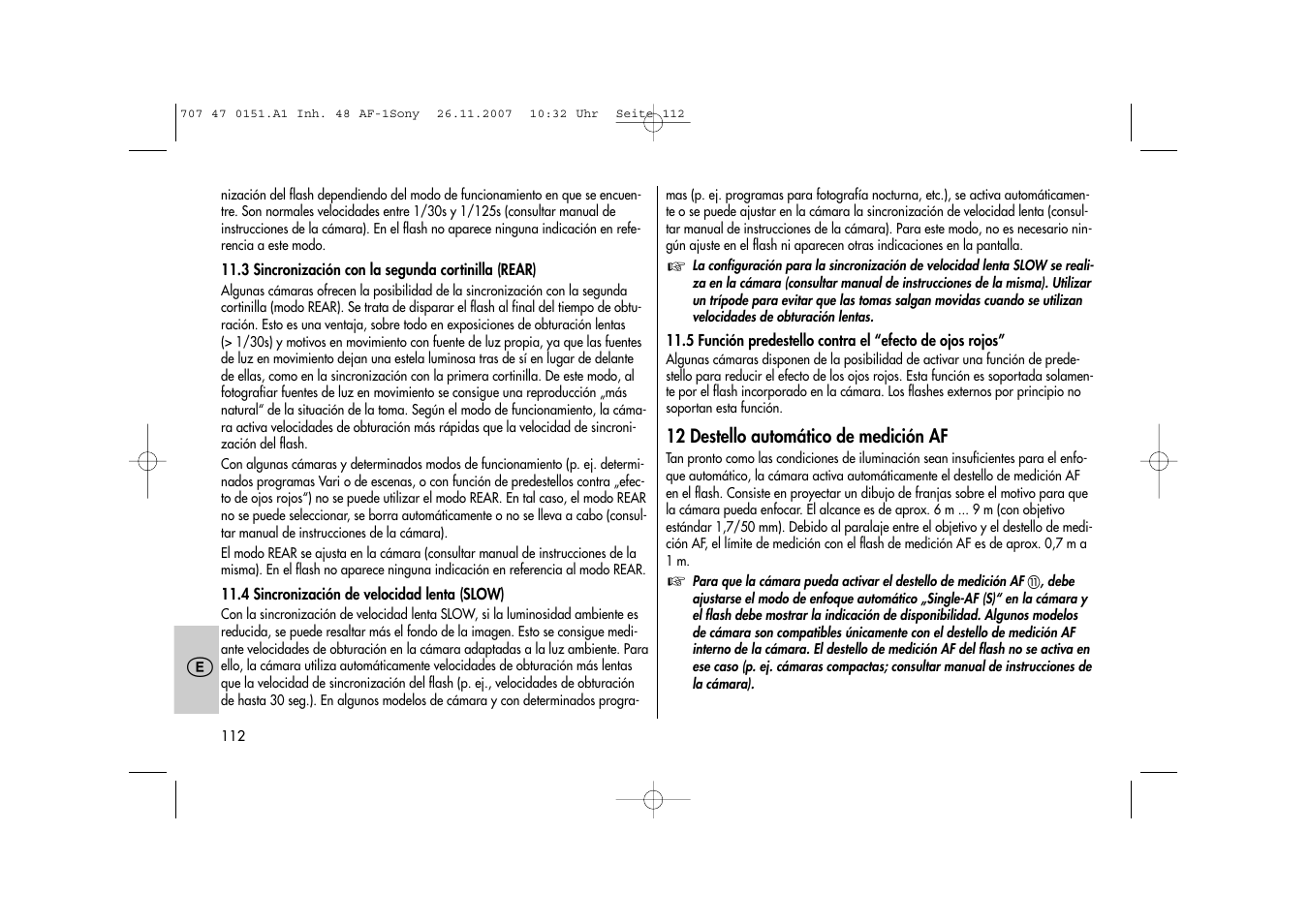 Metz 48 AF-1 User Manual | Page 112 / 124