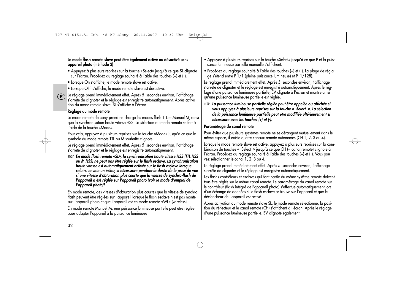 Metz 48 AF-1 User Manual | Page 32 / 124