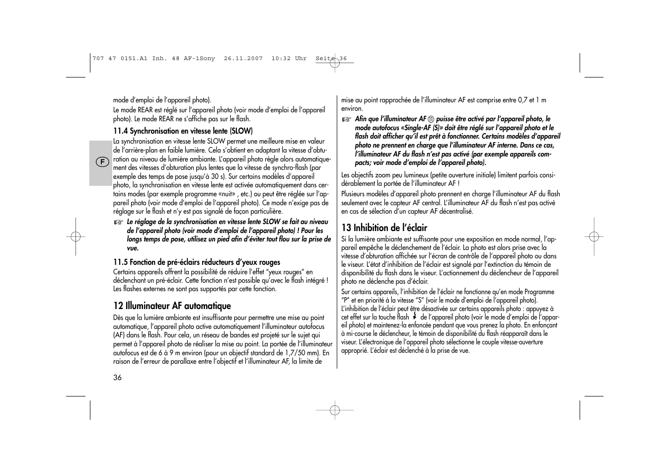 Metz 48 AF-1 User Manual | Page 36 / 124