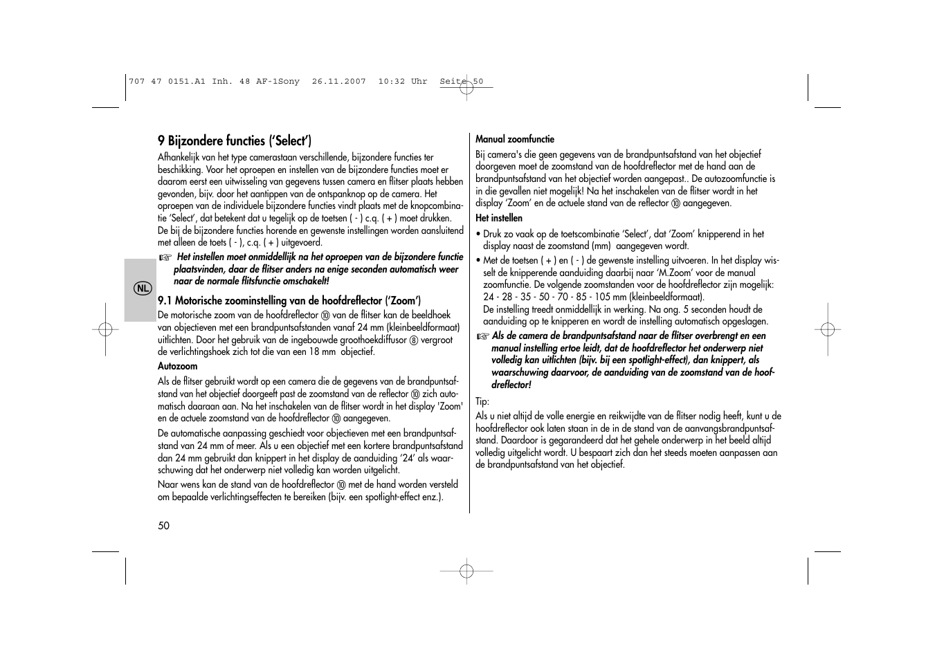 Metz 48 AF-1 User Manual | Page 50 / 124