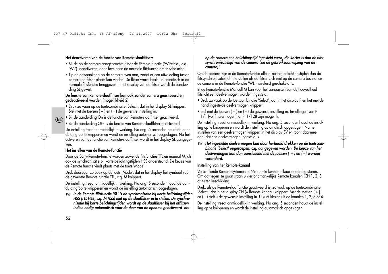 Metz 48 AF-1 User Manual | Page 52 / 124