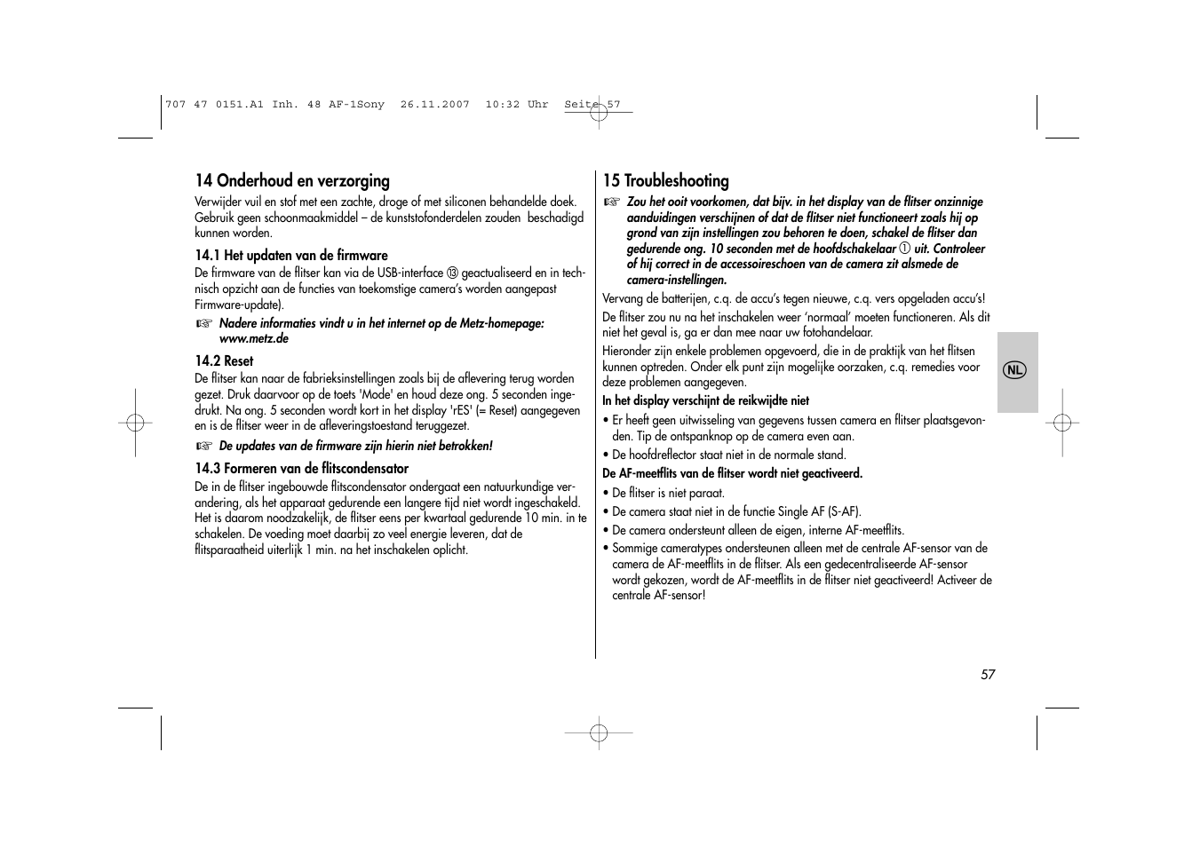 Metz 48 AF-1 User Manual | Page 57 / 124