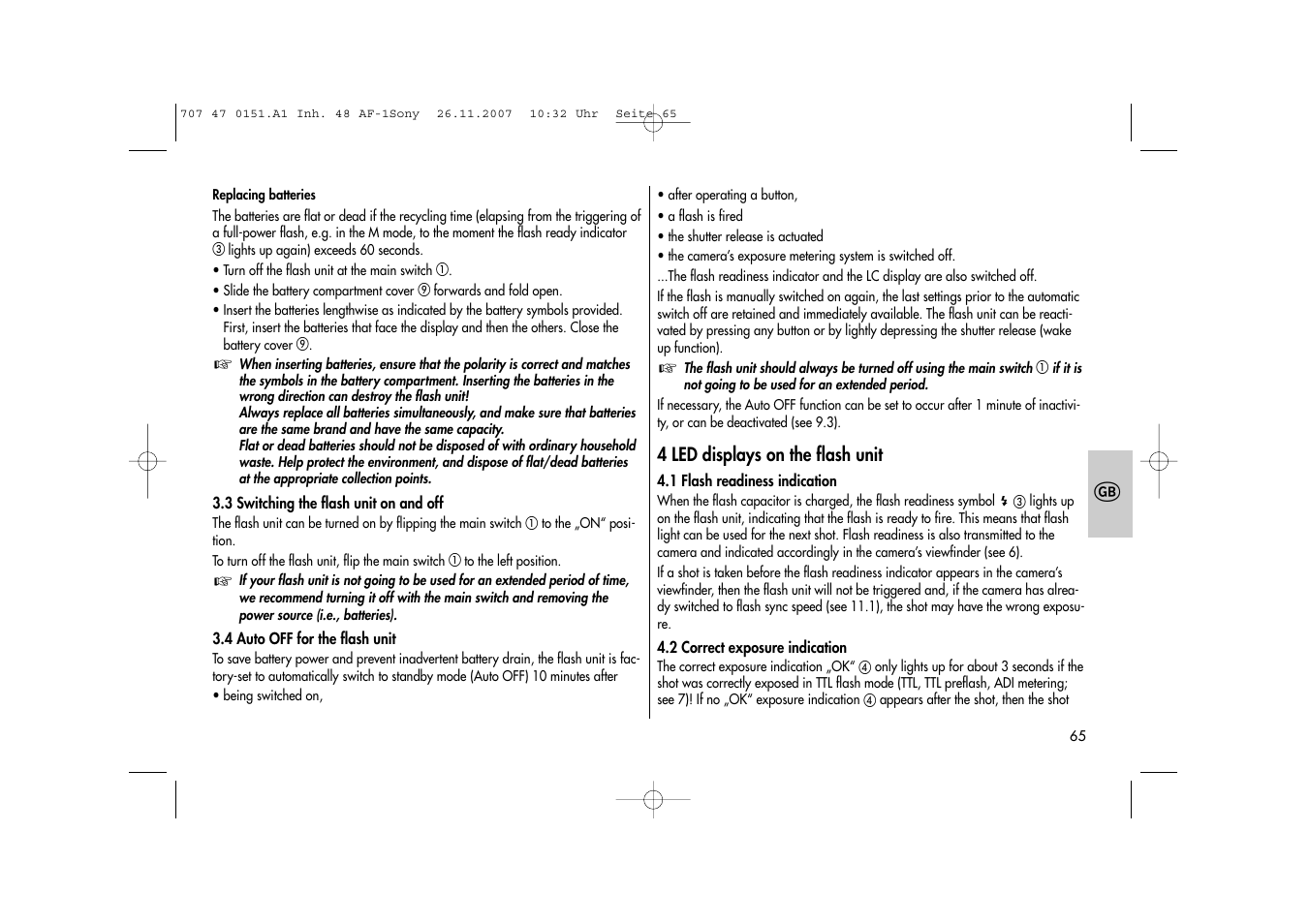 Metz 48 AF-1 User Manual | Page 65 / 124
