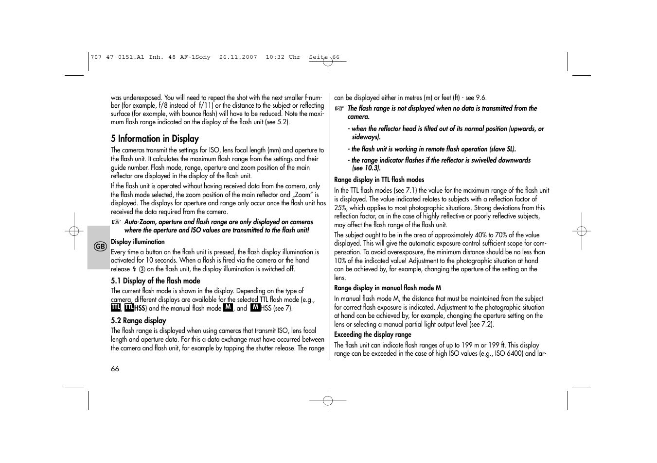 Metz 48 AF-1 User Manual | Page 66 / 124