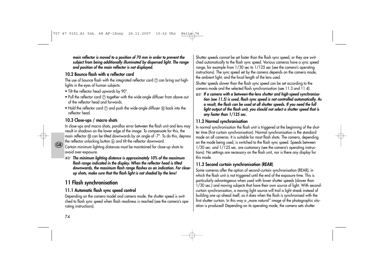Metz 48 AF-1 User Manual | Page 74 / 124