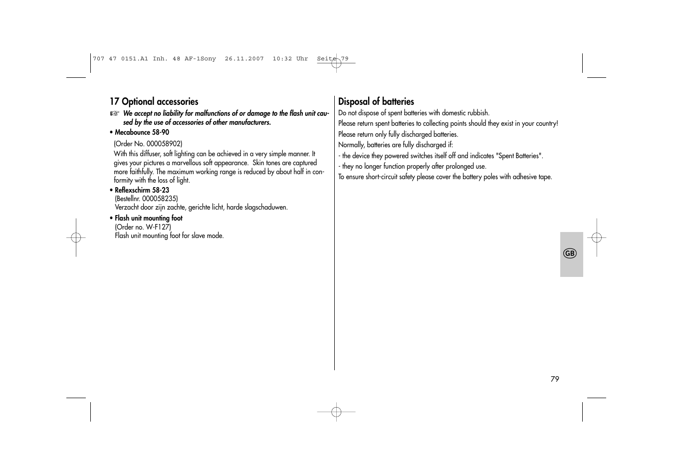 Metz 48 AF-1 User Manual | Page 79 / 124
