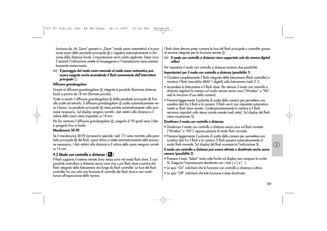 Metz 48 AF-1 User Manual | Page 89 / 124